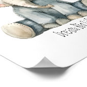 Niedliches gestopftes Elefantenposter für Kinderzi Poster (Ecke)