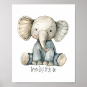 Niedliches gestopftes Elefantenposter für Kinderzi Poster (Vorne)