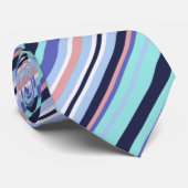 Niedliches, gestreiftes Abstraktes Muster Krawatte (Gerollt)