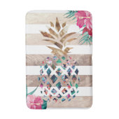 Niedliches, gestreiftes Ananas Badematte (Vorderseite Vertikal)