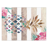 Niedliches, gestreiftes Ananas Tischdecke (Vorderseite (Horizontal))