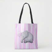Niedliches gestreiftes Elefant-Baby-neue Tasche (Vorderseite)