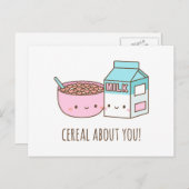 Niedliches Getreide über Ihren Valentinstag Postkarte (Vorne/Hinten)