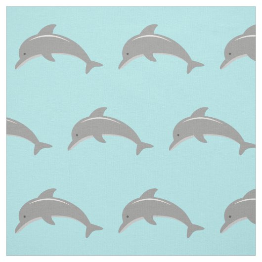Niedliches Gewebe des Türkisdelphinmuster-Gewebes Stoff (Muster)