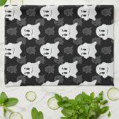 Niedliches Ghost-Blockdesign Geschirrtuch (Gefaltet)