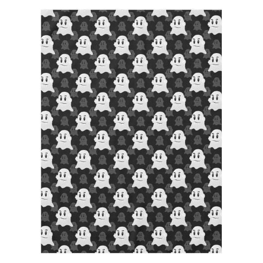 Niedliches Ghost-Blockdesign Tischdecke (Vorderseite)