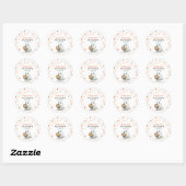 Niedliches Ghost-BOO mit Star Pattern Halloween Runder Aufkleber (Blatt)