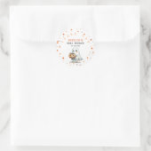 Niedliches Ghost-BOO mit Star Pattern Halloween Runder Aufkleber (Tasche)