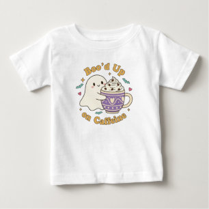 Niedliches Ghost-BooD-Up-Kaffeedesign Baby T-shirt