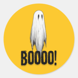 Niedliches Ghost "Boooo!" Halloween Runder Aufkleber