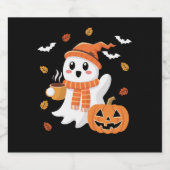 Niedliches Ghost Drink Eiskaffee Halloween Bierflaschenetikett (Einzelnes Label)