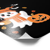 Niedliches Ghost Drink Eiskaffee Halloween Fotodruck (Ecke)