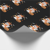 Niedliches Ghost Drink Eiskaffee Halloween Geschenkpapier (Ecke)