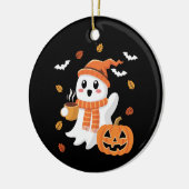 Niedliches Ghost Drink Eiskaffee Halloween Keramik Ornament (Links)