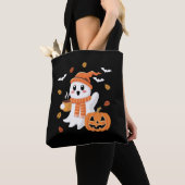 Niedliches Ghost Drink Eiskaffee Halloween Tasche (Von Nahem)