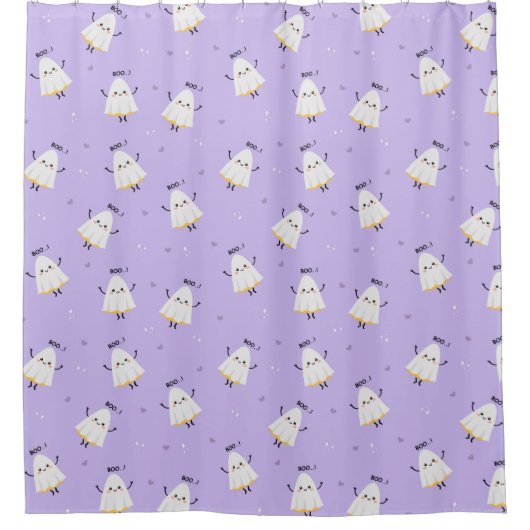 Niedliches Ghost Duschvorhang (Vorderseite)