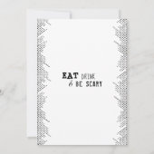 Niedliches Ghost Eat Drink Beängstigend Halloween Einladung (Rückseite)