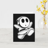 Niedliches Ghost-Gehör Maske Spooky Blackwork Karte (Gelbe Blume)