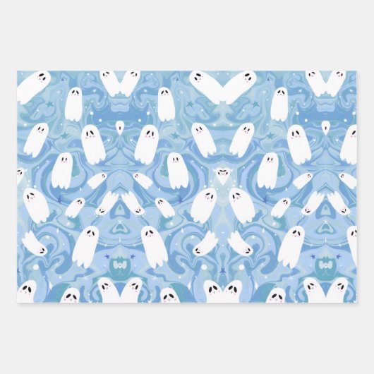 NIEDLICHES GHOST GESCHENKPAPIER SET (Vorderseite 2)