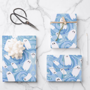 NIEDLICHES GHOST GESCHENKPAPIER SET