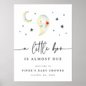 Niedliches Ghost Halloween Baby Dusche Begrüßungsz Poster (Vorne)