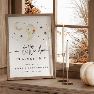 Niedliches Ghost Halloween Baby Dusche Begrüßungsz Poster