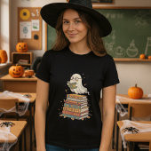 Niedliches Ghost Halloween für Bibliothekare und L T-Shirt