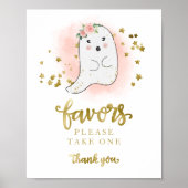 Niedliches Ghost Halloween Girl Baby Duwer Favorit Poster (Vorne)