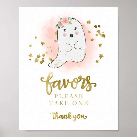 Niedliches Ghost Halloween Girl Baby Duwer Favorit Poster (Vorne)