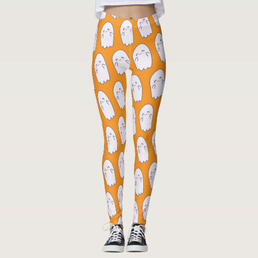 Niedliches Ghost Halloween-KostümLegende Leggings (Vorderseite)