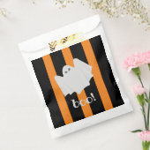 Niedliches Ghost Halloween Orange + Black Stripes  Geschenktütchen (Versiegelt)