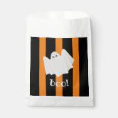 Niedliches Ghost Halloween Orange + Black Stripes  Geschenktütchen (Vorderseite)