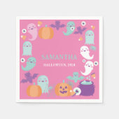 Niedliches Ghost-Halloween-Party Serviette (Vorderseite)