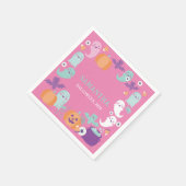 Niedliches Ghost-Halloween-Party Serviette (Ecke)
