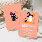 Niedliches Ghost-Hexe Kids Halloween-Kostüm-Party Einladung