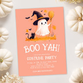Niedliches Ghost-Hexe Kids Halloween-Kostüm-Party Einladung