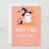 Niedliches Ghost-Hexe Kids Halloween-Kostüm-Party Einladung (Vorderseite)