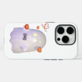 Niedliches Ghost mit Herz-3D-Illustration Case-Mate iPhone Hülle (Rückseite (Horizontal))