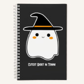 Niedliches Ghost mit Personalisiertem Bild und Tex Notizblock (Vorderseite)