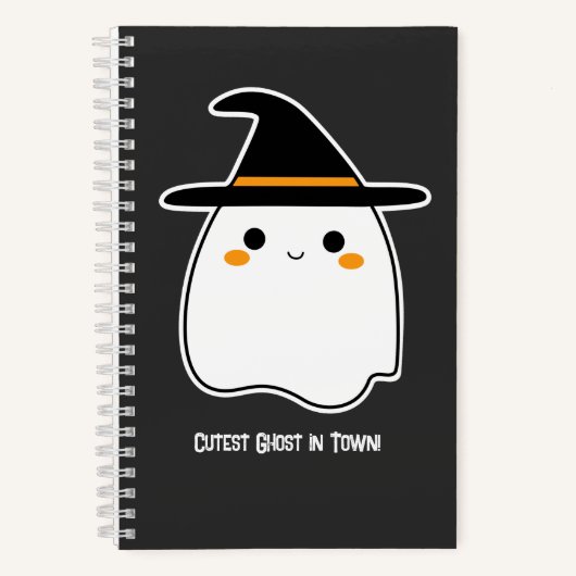 Niedliches Ghost mit Personalisiertem Bild und Tex Notizblock (Vorderseite)