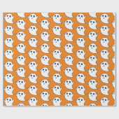 Niedliches Ghost-Muster Geschenkpapier (Flach)