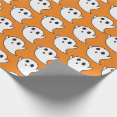 Niedliches Ghost-Muster Geschenkpapier (Ecke)