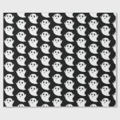 Niedliches Ghost-Muster Geschenkpapier (Flach)