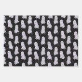 Niedliches Ghost-Muster Halloween Geschenkpapier Set (Vorderseite)