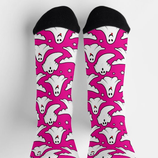 Niedliches Ghost-Muster Socken (Oben)