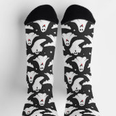 Niedliches Ghost-Muster Socken (Oben)