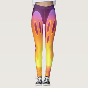 Niedliches Ghost-Paar - Glühen in dunkler Stilkuns Leggings