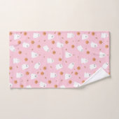 Niedliches Ghost-Pink-Pink-Halloween-Muster Badhandtuch Set (Handtuch)