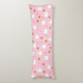 Niedliches Ghost-Pink-Pink-Halloween-Muster Seitenschläferkissen (Vorderseite Vertikal)