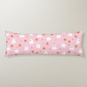 Niedliches Ghost-Pink-Pink-Halloween-Muster Seitenschläferkissen (Vorderseite)